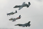 USAF Heritage Flight A-10, P-51, F-86 and F-16