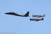 F-15 and two P-51 Mustangs in Heritage Flight
