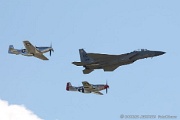 F-15 and two P-51 Mustangs in Heritage Flight
