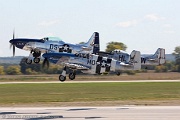 Three Mustangs on take off