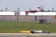 John Klatt in race with jet car