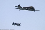 DC-3 and Corsair in formation