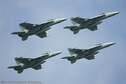 Formation of Super Hornets from NAS Oceana during Fleet Week 2007 flybys