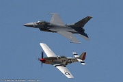 Heritage flight F-16 and P-51 Mustang