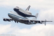 LD27_044 Space Shuttle Enterprise flyby over New York’s John F. Kennedy Airport carried on NASA's Shuttle Carrier Aircraft (SCA) modified Boeing 747-100, N905NA