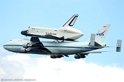 LD27_064 Space Shuttle Enterprise flyby over New York’s John F. Kennedy Airport carried on NASA's Shuttle Carrier Aircraft (SCA) modified Boeing 747-100, N905NA