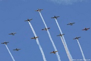 Formation of trainers Oshkosh airshow - formation of trainers