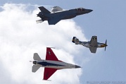 USAF Heritage flight: F-16, F-35 and P-51 Mustang USAF Heritage flight: F-16, F-35 and P-51 Mustang